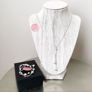 Mia Fiore Sterling Silver Necklace & Bracelet Set